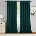 thumbnail image 1 of 2 Pcs Velvet Curtains Panels, Soft Luxury Rod Pocket Shade Curtain Drapes Home Decor, 1 of 9
