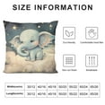 thumbnail image 5 of COMIO  Elephant Dream Big Little One Home Decorative Throw Pillow Cover, Blue Cloud Stars Cushion Case for Boy Kid Bedroom Nursery Sofa Couch Decor, 5 of 5