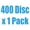 400 Disc - 1 Pack, variant on 400/520 Discs Portable Zipper CD DVD Case Card Holder Storage Carrying Bag Organizer Wallet Closure VCD Sleeves Wallets for Home Car Travel Office Black