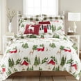 thumbnail image 3 of Levtex Home - Tatum Pines Quilt - Euro Sham Set of 2 - Plaid - Green, Red and White - Quilt (26x26in.), No Insert - Cotton, 3 of 6
