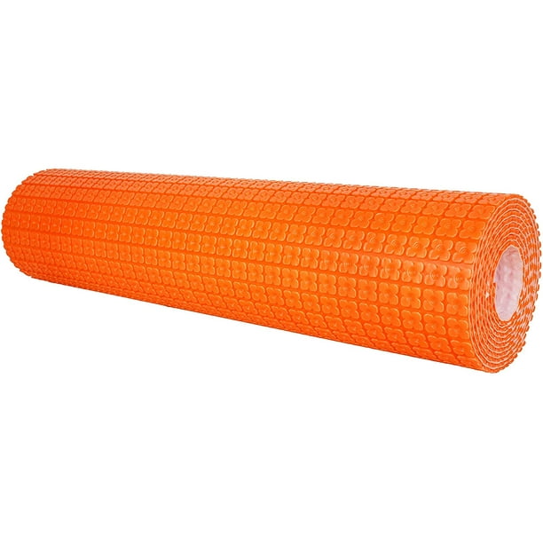 Heated Floor Uncoupling Membrane for Bathroom Tile, and Shower Wall