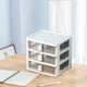thumbnail image 5 of Caja de Almacenamiento de Caja de Escritorio de Plástico Transparente, Organizador Multifuncional para Cosméticos, Joyería, Papelería, Apilable y Ahorrador de Espacio 17x14.5x16cm, 5 of 6