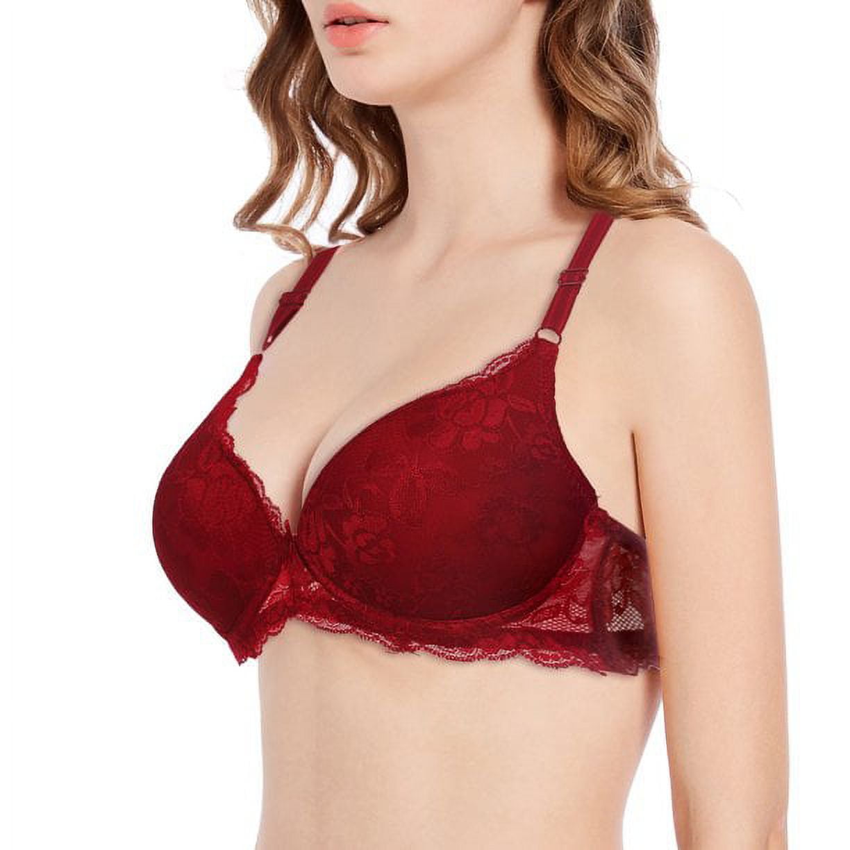 Mamia & Sofra IN-BR4324LPU-32B Lace Push Up Bra - Size 32B - Pack