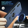 thumbnail image 6 of Allytechgroup iPhone X/ iPhone XS Case Cover, Bumper Shockproof Case with Ring Holder Stand Compatible with Car Mount Premium PC and TPU Phone Case for iPhone X/ iPhone XS, Navyblue, 6 of 7