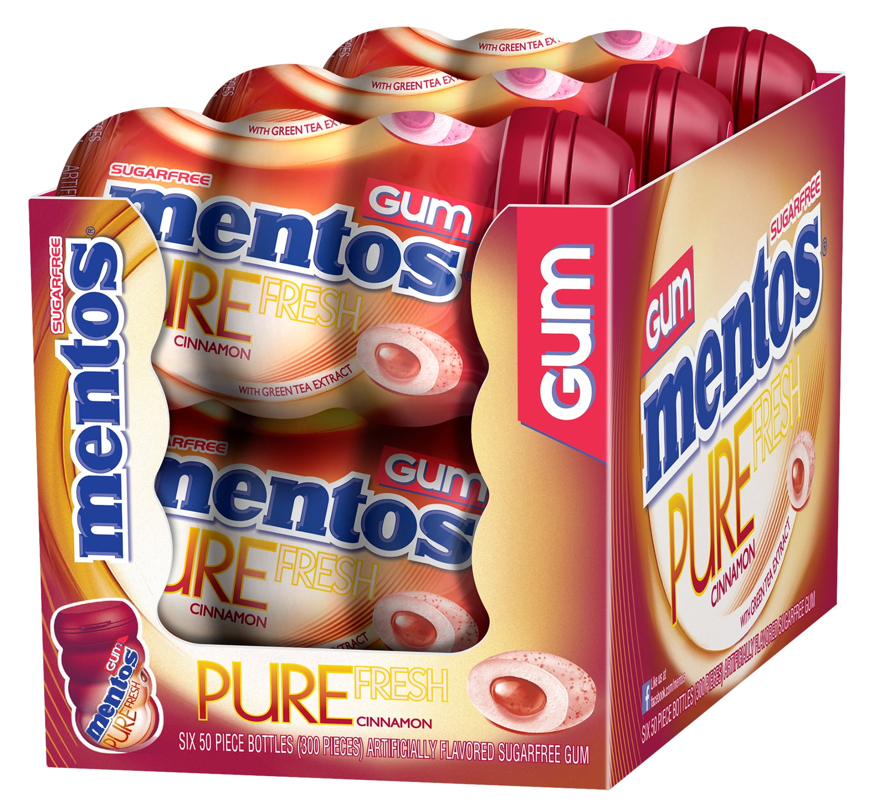 Mentos Pure Fresh Sugar-Free Chewing Gum Fresh Mint (50 Ct, 4 Pack) –  Contarmarket