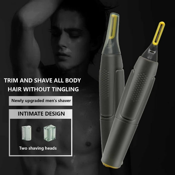 Men's Nose Hair Trimmer, Portable Shaver, Hair Remover, 15° Saw Tooth Design, R-Type Blade, Skin Friendly, Dry Battery Powered, With Positioning Comb, Easy To Install, Includes Brush