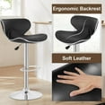 thumbnail image 5 of PurelyGoods  Bar Stools Set of 2, Counter Height Adjustable Bar Stools with Back Bar Stool PU Leather Swivel Bar Stool Kitchen Counter Bar Stools Dining Chairs, 5 of 7