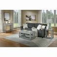 thumbnail image 4 of Alaterre Furniture Coventry 36 in. Entryway/Console/Sofa Table 3-Piece Set with Coffee Table, End Table & Tray Shelf, Gray, 4 of 16