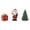 A, variant on FeiBiQiuBi 3 Pcs Christmas Miniature Figurines, Mini Santa Claus Gift Box Christmas Tree Resin Craft Doll Christmas Theme Design Tabletop Decoration