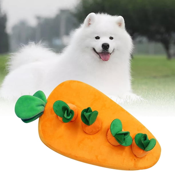 Escondite para Perros Estera para Olfatear Dispensación de Alimentos Juguetes Interactivos para Perros Zanahoria Duradera Juguete de Peluche para Jueg Salvador Juguetes de peluche de zanahoria