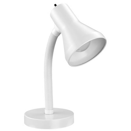 Led Goose Neck Desk Lamp, White, 14