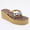 LEOPARD CAMEL, variant on Women's Platform Wedge Flip Flops - Snake White & Leopard Camel Print Sandals with Luxury Oversized Rhinestones