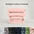 thumbnail image 4 of Sonive Washed Duvet Cover Set Queen, 3 Pieces Soft Cozy Textured Wrinkled Bedding Set, Rose pink, 4 of 8