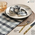 thumbnail image 4 of HEIRLOOM COMFORT Gingham Check Cloth Napkins Set of 6, 18x18 Inch, 100% Cotton, Reusable & Washable, Durable, Absorbent Fabric for Dinner Parties, Wedding, Dining Napkin, Multi Grey, Natural, 4 of 6