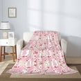 thumbnail image 2 of Gaeub with red Easter eggs Print Flannel Throw Blanket, Home Fleece Throw Blanket for Couch or Bed,Decorative Blankets,Lightweight Fuzzy Flannel Blanket-40"x30", 2 of 6