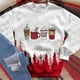 thumbnail image 2 of Mujeres Otoño Invierno niñas World's Tree Farm árbol de Navidad estampado cuello redondo entrenamiento manga larga sudadera Tops pulóver blusa Fridja  fhghd1014, 2 of 4
