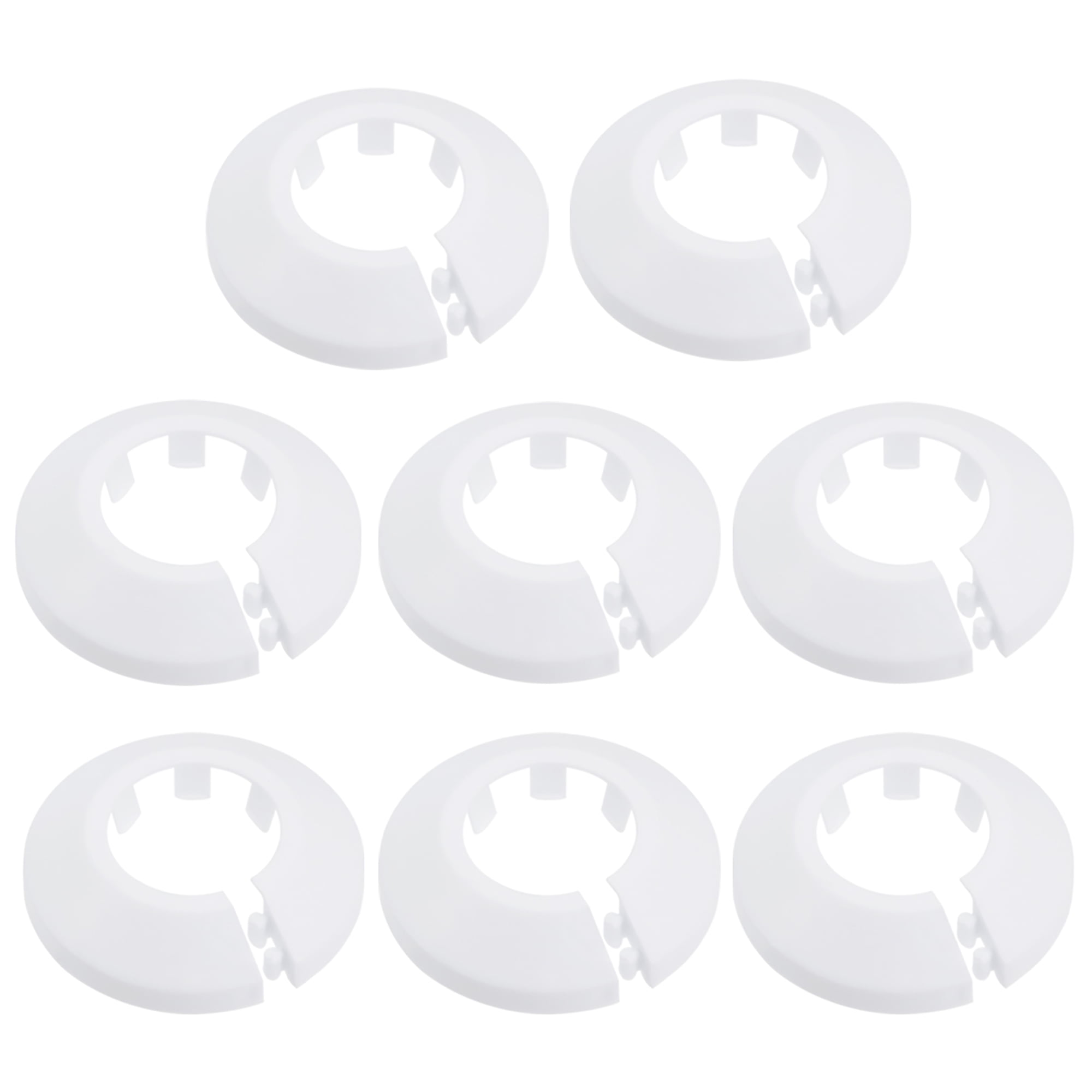 Uxcell 25mm PP Plastic White Water Pipe Cover Decoration 8 Pack