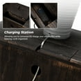 thumbnail image 5 of Wooden Black End Table with Charging Station Space 2 Drawers Table Living Room, 5 of 8