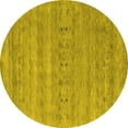 thumbnail image 1 of Ahgly Company Indoor Round Abstract Yellow Contemporary Area Rugs, 8' Round, 1 of 4