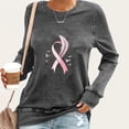 thumbnail image 2 of Sexlip Womens Graphic Sweatshirt Long Sleeve Round Neck Design Soft Fabric Relaxed Silhouette for Casual Wear Gray S, 2 of 4