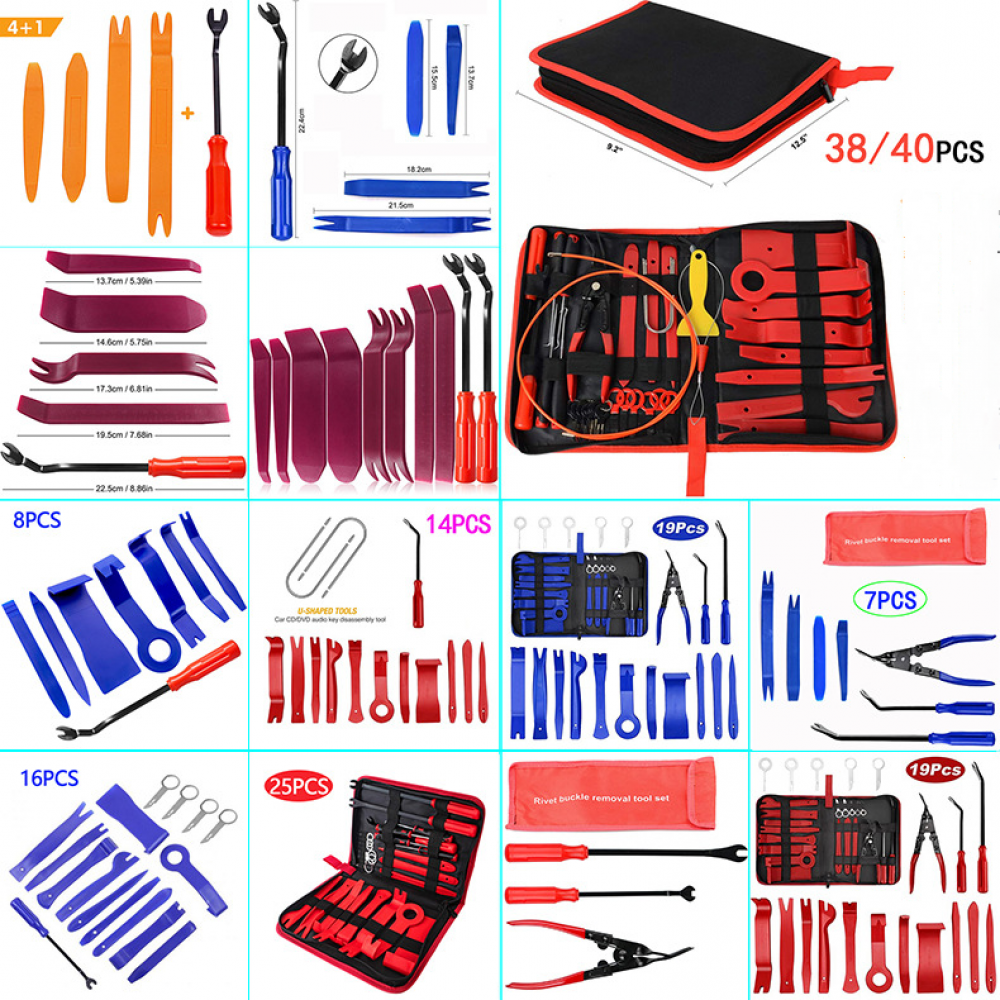 Lot De 60 Clips De Fixation Auto – 2.1x1.8 Cm, Blanc Et Noir – Pour Panneaux De Porte, Garniture Intérieure