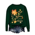 thumbnail image 2 of Uootdi Thanksgiving Long Sleeve Sweatshirts for Women Fall For Jesus He Never Leaves Sweatshirts Gift Women Cute Fall Autumn Ch ristian, 2 of 5