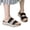 Black, variant on Women's Backless Platform Sandals Comfortable Orthopedic Walking Shoes Adjustable Strap Summer Slide Beach Sandal Blue Size 6