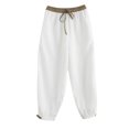 thumbnail image 6 of Sngxgn Women Pants Leggings Women's Casual Long Lounge Pants Drawstring(White,M), 6 of 6
