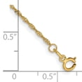 thumbnail image 2 of 14k Yellow Gold 9 Inch 1.10mm Singapore Anklet Ankle Bracelet Chain, 2 of 6