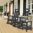 thumbnail image 3 of Nalone Outdoor Rocking Chair Set of 2, All Weather Resistant Rocking Chair for Porch and Garden Lawn, HDPE Material Oversized Patio Rocker Chair for Outdoor Rockers(Black), 3 of 8
