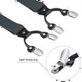 thumbnail image 2 of Buyless Fashion Suspenders for Men - 48" Elastic Adjustable Straps 1 1/4" - X Shape - 5133-Gray, 2 of 6