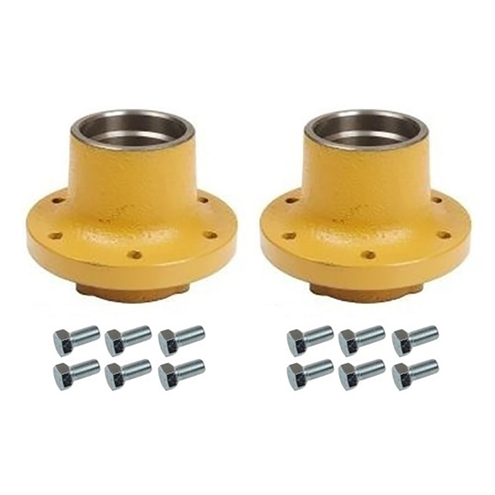 Two (2) R48763 John Deere 6 Bolt Front Wheel Tractor Hubs 3020 4010