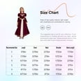 thumbnail image 5 of TiaoBug Girls Medieval Princess Royal Queen Renaissance Faire Dress Long Bell Sleeve Velvet Party Maxi Gown Light Blue 14, 5 of 5