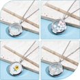 thumbnail image 5 of 1 Box 2Pcs Glass Locket Pendant Charm 304 Stainless Steel 30mm Flat Round Floating Memory Necklace Charm for Jewelry Necklace Making, 5 of 7