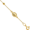thumbnail image 3 of 14K Solid Yellow Gold Holy Cross Our Lady of Miraculous Medal Blessed Virgin Mary Chain Charm Bracelet, 3 of 5