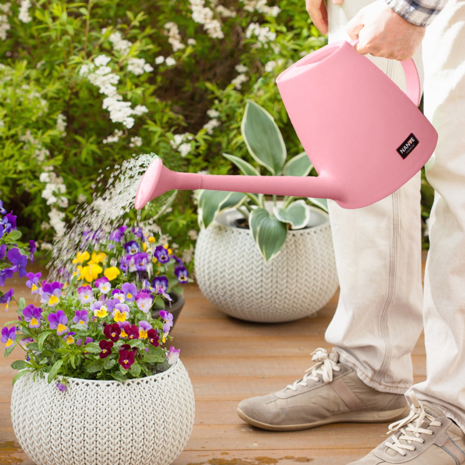 Watering Can for Indoor and Outdoor Long Spout Water Can for Garden Flower House Plants, 1.8 Liter 1/2 Gallon Small Watering Cans for House Garden Flower