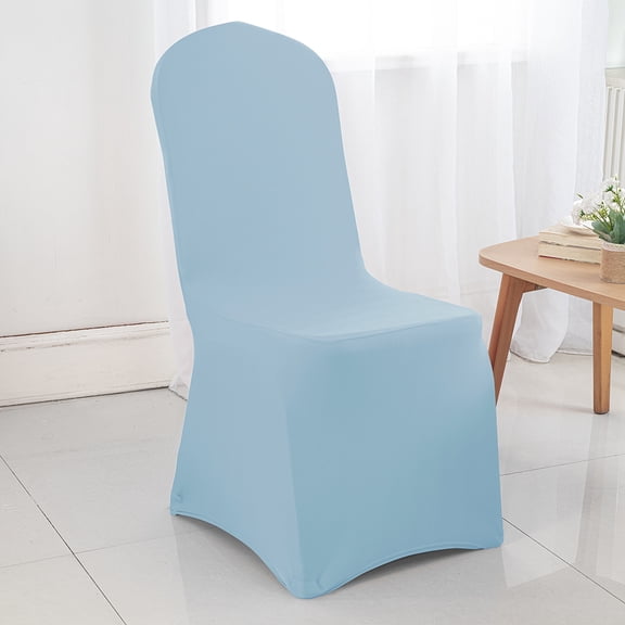 Wedding Linens (2pcs) Premium (200 GSM) Spandex Stretch Elastic Lycra Banquet Chair Covers - Baby Blue