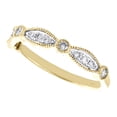 thumbnail image 3 of 14k Yellow Gold Diamond Wedding Band Stackable Milgrain Anniversary Ring 1/3 CT., 3 of 5