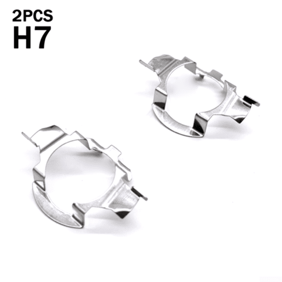 2Pcs H7 LED Headlight Bulb Base Holder Adapter Socket Retainer Clips Kit