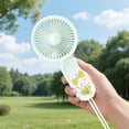 thumbnail image 4 of Cool Desktop Handheld Lanyard Small Fan USB Rechargeable Quiet Portable FanPowerful Wind For Outdoor Indoor Use, 4 of 7
