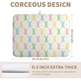 thumbnail image 2 of Easter Bunny Dish Drying Mat Colorful Cute Rabbits Kitchen Drying Mat Spring Microfiber Dish Dryer Pad Absorbent Reversible Dish Drainer Rack Mat Washable Dish Mat for Kitchen Countertop 18x24 Inch, 2 of 7