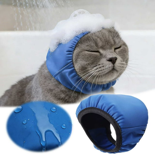 BotaniNest Shower Cap Adjustable & Cat Bath Hat For Grooming | Reusable Head Cover For Bathing Swimming (S/M/L Sizes)