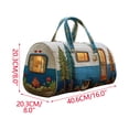 thumbnail image 3 of Beforeyayn Quilted Embroidery Duffle Bag For Women, Large travel tote bag with cute nature prints shoulder bag for weekend trip, for adults, suitable for carry on and road trip,, 3 of 6