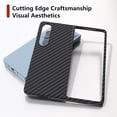 thumbnail image 7 of Aramid Fiber Case for Samsung Galaxy Z Fold 4 Case Aramid Fiber Thin Fit Slim Minimalist 6 FT Military Grade Drop Protection Case with Wireless Charging, Black, 7 of 7
