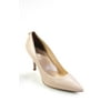 Pre-owned|Michael Michael Kors Womens Leather Pointed Toe Pumps Beige Size 6 Medium