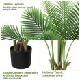 thumbnail image 4 of Huloretions 6 ft Artificial Palm Tree,Tall Fake Tree Artificial Areca Palm Plant Fake Faux Tropical Palm Silk Plant with Trunks Paradise Palm Floor House Plant in Pot Indoor Outdoor Home Office, 4 of 6