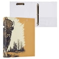 thumbnail image 3 of Bull Bison Trees 3 Ring Binders 1.5 inch Hardcover File Folders with Interior Pockets A4 Size Organizer for School Office Hospital, 3 of 8