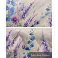 thumbnail image 6 of Vintage Flowers Kitchen Valances for Windows Farmhouse Linen Window Valance Curtain for Living Room Window Treatment Spring Lavender Painting Plant Leaf Valance Rod Pocket Topper Drape, 42 x 18 Inch, 6 of 6