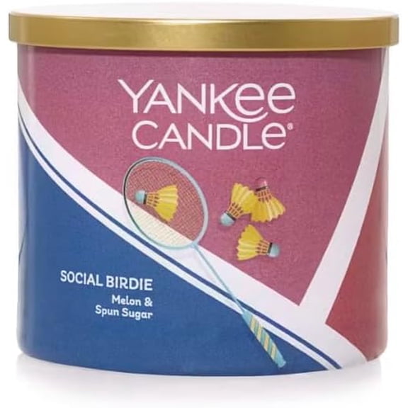 Yankee Candle Social Birdie - Sun & Games Collection Large 3-Wick Candle - Melon & Spun Sugar
