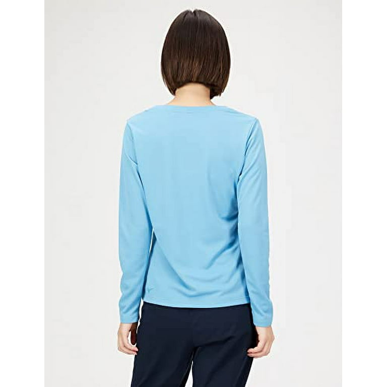 Mizuno 32MA2850 Women s Training Wear Breath Thermo Long Sleeve T shirt Crew Neck Moisture Absorption Heat Generation Blue Moon S